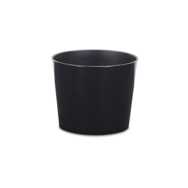 Cheungs 7 in. Round Tapered Recycled Plastic Planter, Black PP-102BK - main